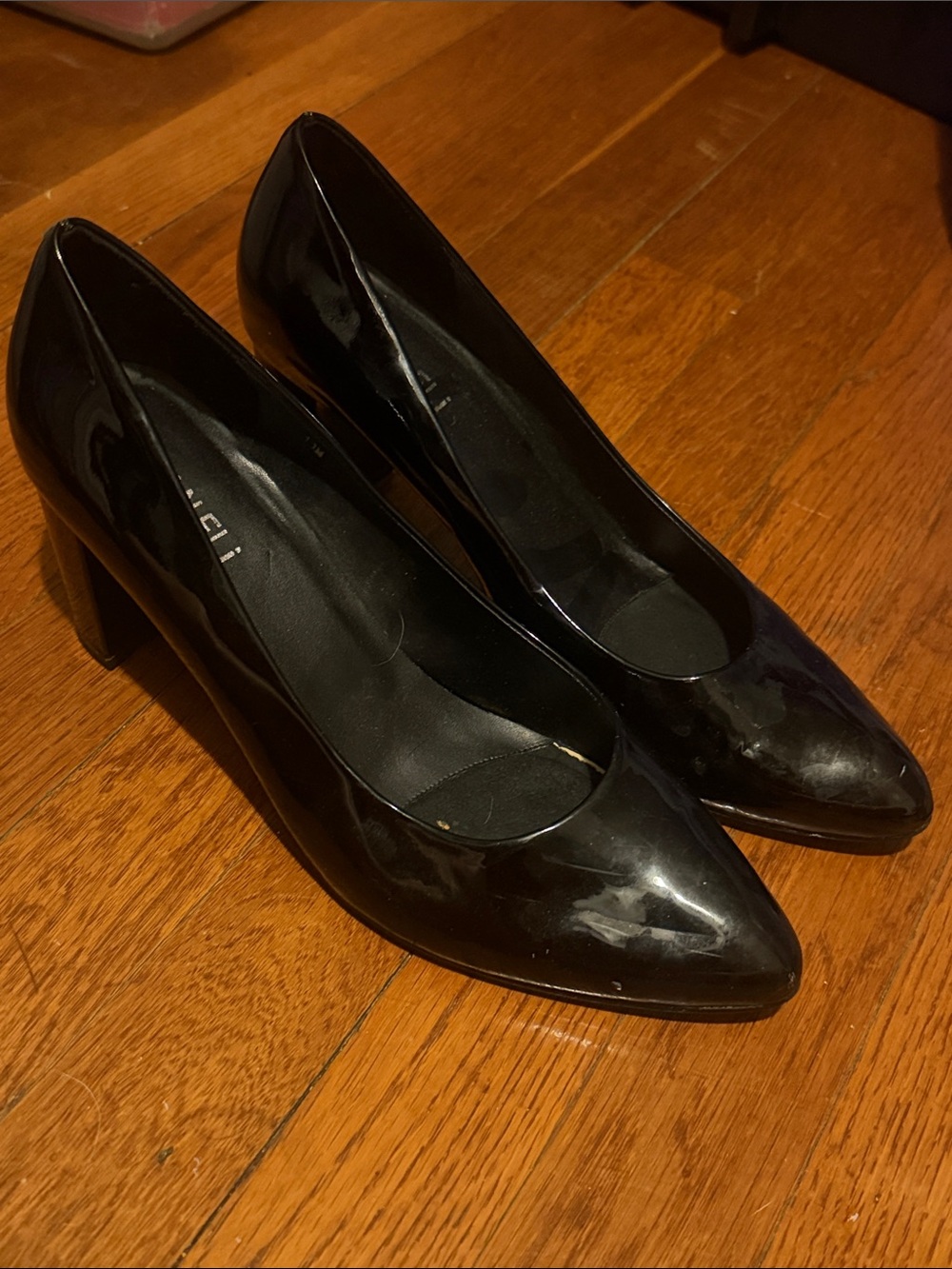 Vaneli Black Patent Pointed-Toe Pumps